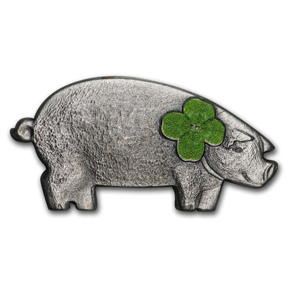 2019 Niue Silver $1 Dollar Lucky Clover Piggy 2019 Niue Silver $1 Dollar Lucky Clover Piggy